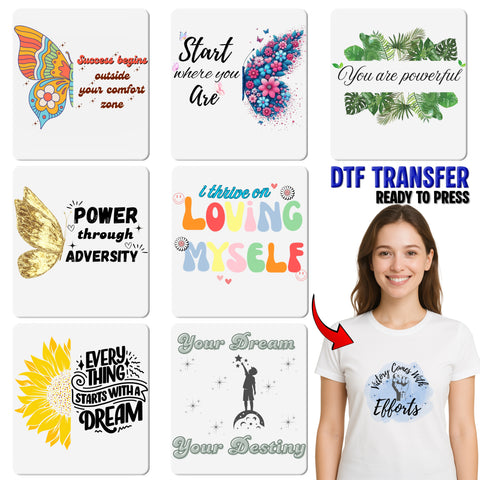 Cheerful Self-Love Retro 70s DTF Transfer, Colorful Empowerment Ready To Press Iron-On for Shirts & Hoodies, Friendship & Positivity Apparel