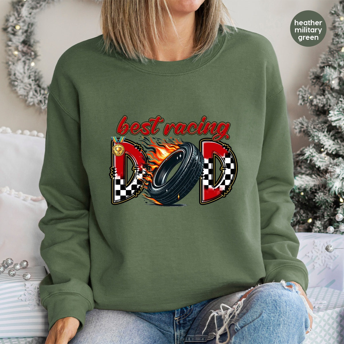 Best Racing Dad Iron-On DTF Transfer for Father's Day Shirt, Ready To Press Car Enthusiast Apparel, Funny Motorsport DTF Gift