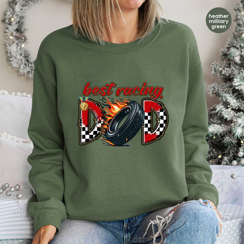 Best Racing Dad Iron-On DTF Transfer for Father's Day Shirt, Ready To Press Car Enthusiast Apparel, Funny Motorsport DTF Gift