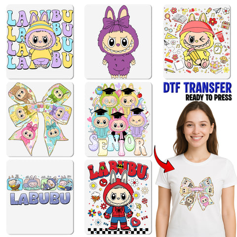 Cute Cartoon Bunny Costume DTF Transfer for Easter Shirts & Fun Kids’ Party Apparel Ready To Press Fun Candy Theme