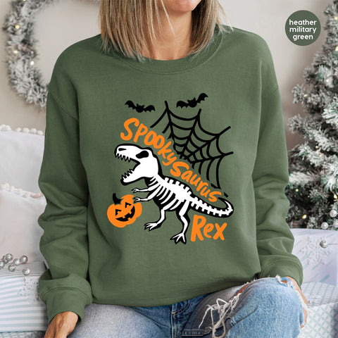 Spooky Saurus Rex DTF Transfer Iron-On Halloween Dinosaur Kids & Family T-Shirt Ready To Press Cute Funny Theme