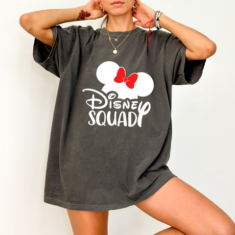 Disney Squad Fun DTF Transfer Iron-On for Group Travel Shirts, Ready To Press Family & Friends Theme Park Apparel