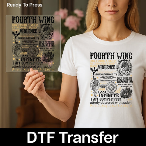 Magical Fantasy DTF Transfer Ready To Press Inspirational Quotes for T-Shirts & Hoodies, Motivational Iron-On for Book Lovers, Young Adults