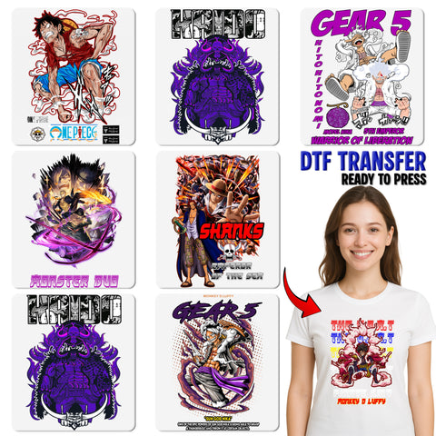 Anime Gothic Fantasy Warrior DTF Transfer | Ready To Press Mythical Kaido Iron-On | Youth & Adult Anime Apparel