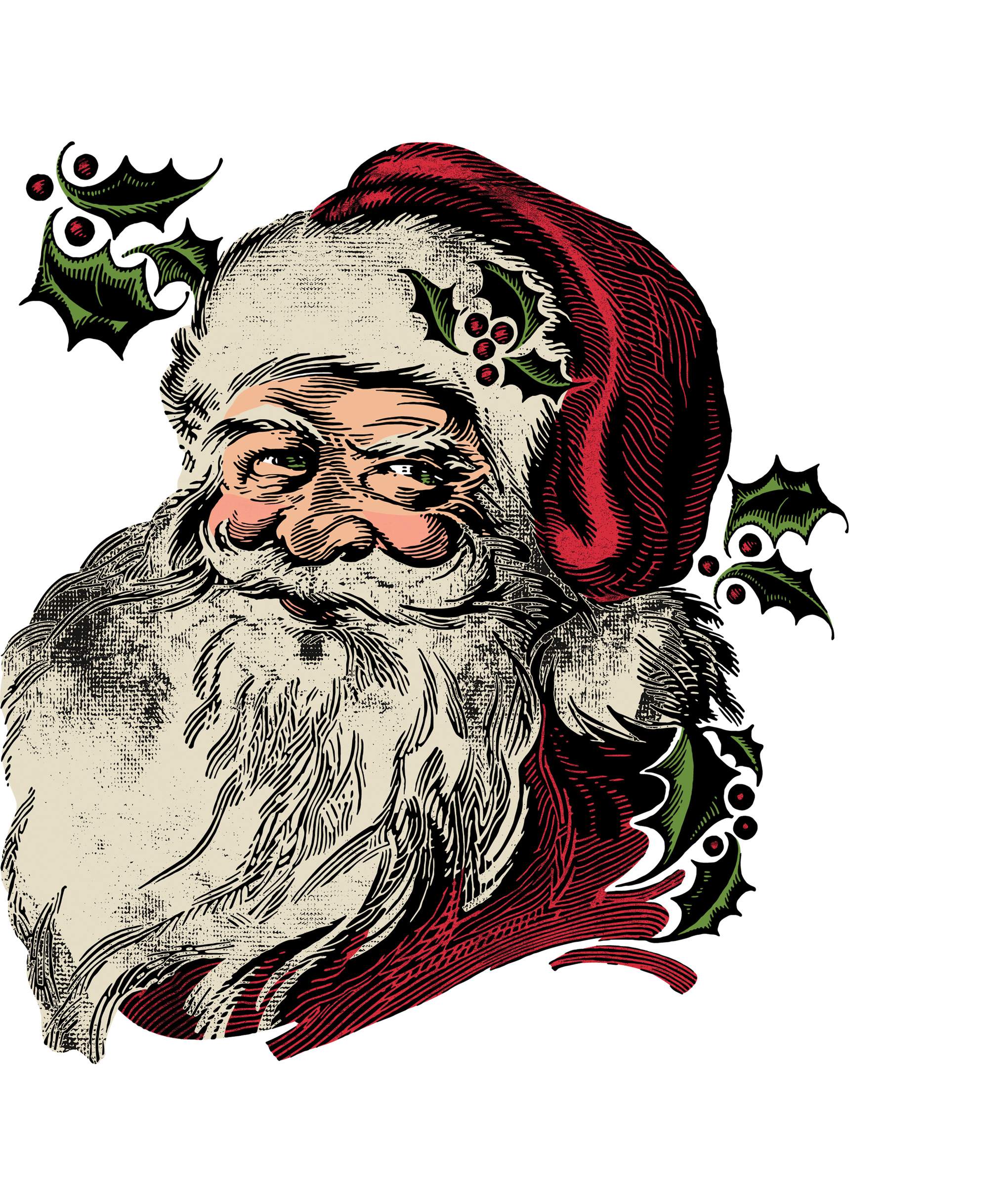 Christmas Vintage I Love A Man With A Beard Sweatshirt, Santa Clause Graphic Hoodie, Retro Crewneck Trendy Xmas Santa Long Sleeve Shirts