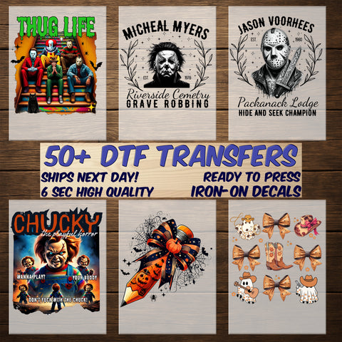 Cute Cozy Fall Halloween Pumpkin Spice DTF Transfer for Women T-Shirt & Sweatshirt | Ready to Press Iron-On Seasonal Apparel
