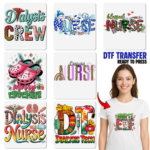 Santa's Favorite Nurse Funny Christmas DTF Transfer | Cute Holiday Iron-On for Nurses | Ready To Press T-shirt Apparel Gift