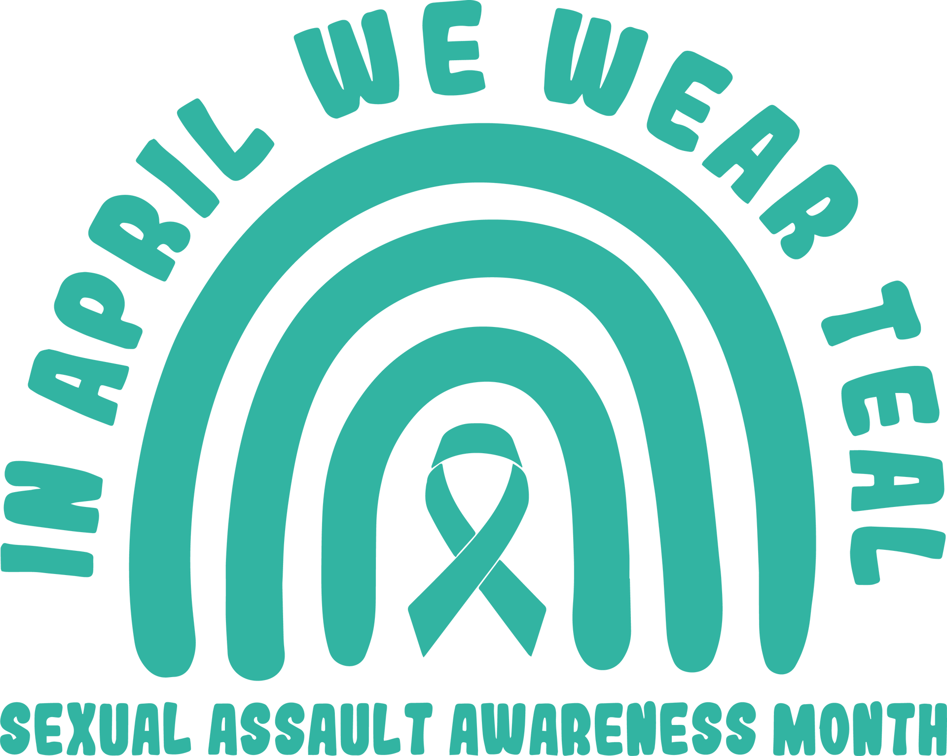 Sexual Violence Assault Shirt, Teal Ribbon Graphic Tee, Feminist TShirt, Gift for Her, Womens Clothing, Sexual Assault Awareness Month shirt