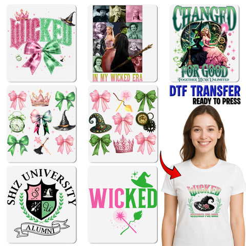 Magical Halloween Fairy Tale DTF Transfer Cute Witch & Fantasy Elements for Kids Apparel & Party Decor