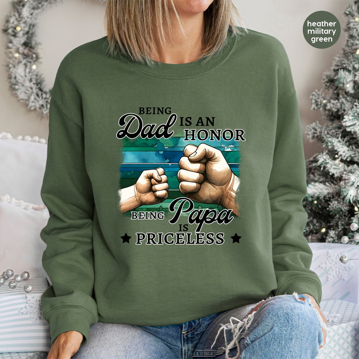Heartwarming Father's Day Iron-On DTF Transfer - Cute Vintage Family Design for Tees or Sweatshirts - Dad & Child Bond Gift
