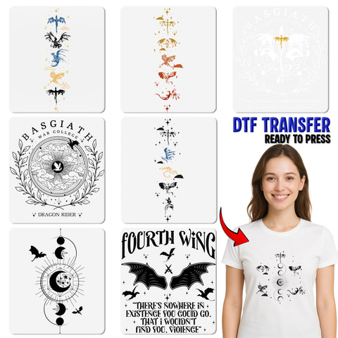 Magical Fantasy DTF Transfer Ready To Press Inspirational Quotes for T-Shirts & Hoodies, Motivational Iron-On for Book Lovers, Young Adults