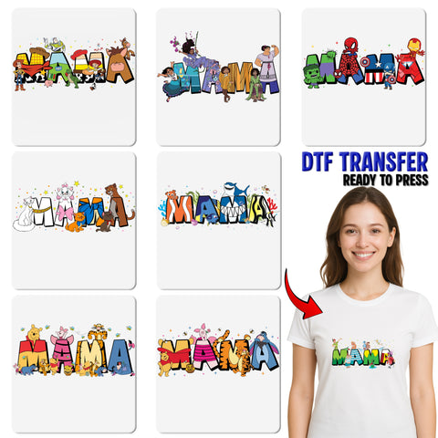 Cute Ocean Fantasy DTF Transfer Iron-On for Mother's Day Celebration T-shirt - Ready to Press Character Apparel