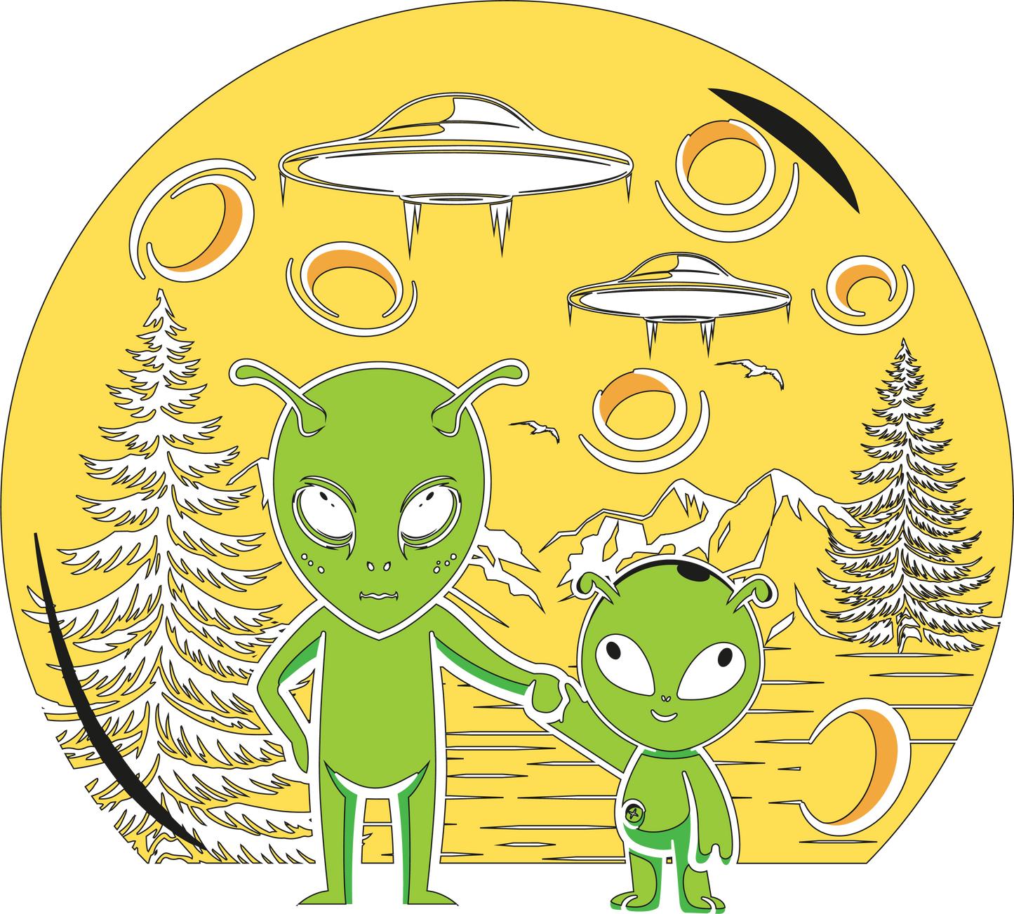 Aliens Invasion Tee, Baby Alien Tshirt, Flying Saucer Shirt, Outer Space Shirt, Ufo T-shirt Space Shirts, Galaxy Tee, Cute Alien Shirt