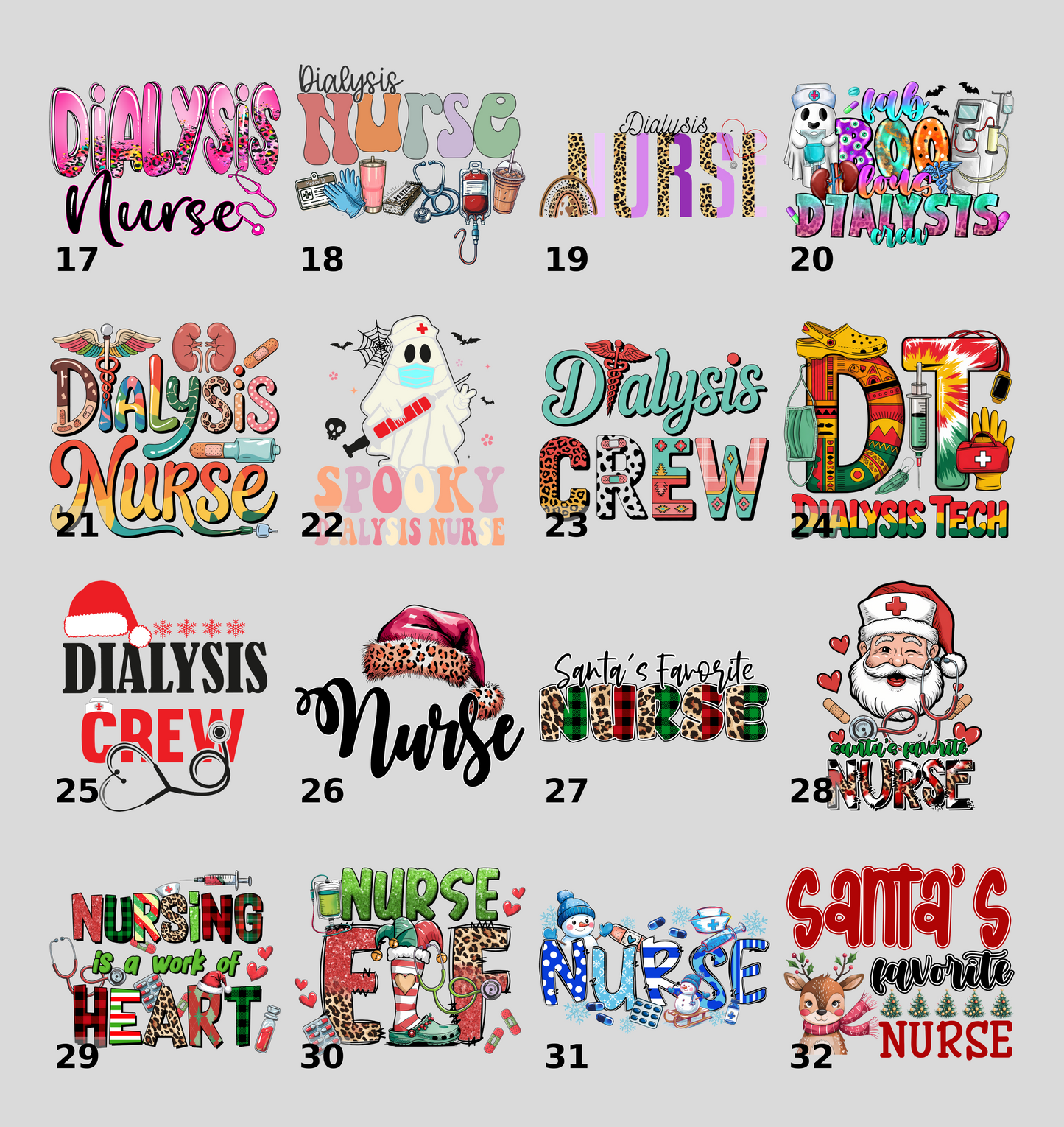 Santa's Favorite Nurse Funny Christmas DTF Transfer | Cute Holiday Iron-On for Nurses | Ready To Press T-shirt Apparel Gift