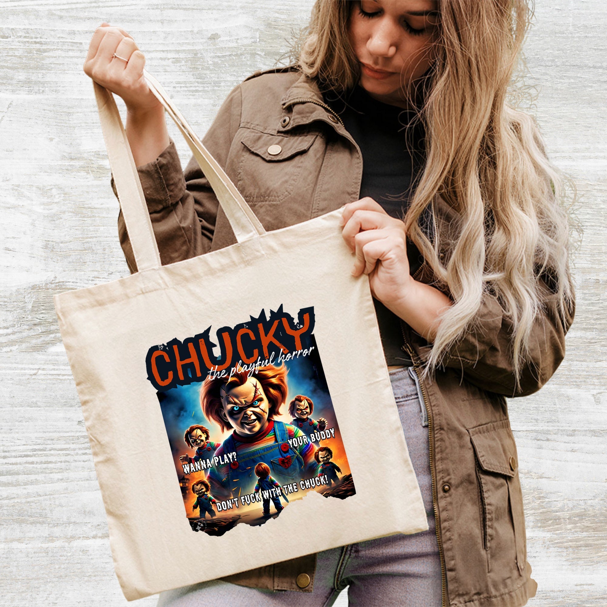 Funny Halloween Chucky Horror DTF Transfer Iron-On Ready To Press for Unisex Adult Apparel