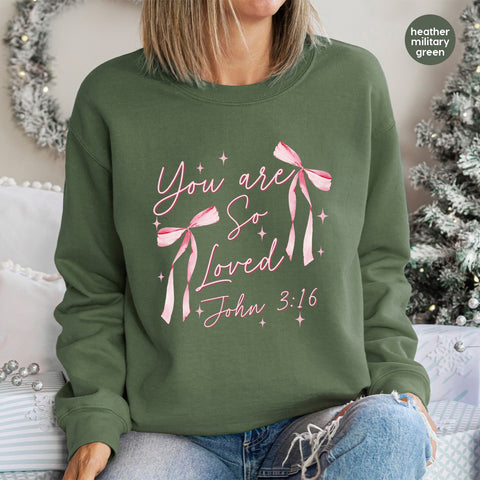 Inspirational Christian DTF Transfer for Apparel - Whimsical Watercolor John 3:16 Design, Ready to Press Iron-On Faith-Based Gift