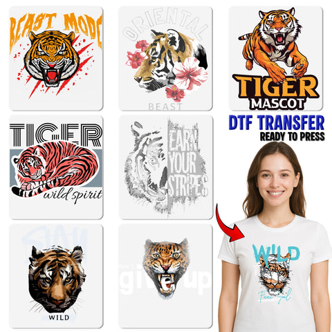 Basketball Tiger Sports Motivation DTF Transfer for Team Apparel & School Spirit Wear - Game Day Ready Iron-On Design