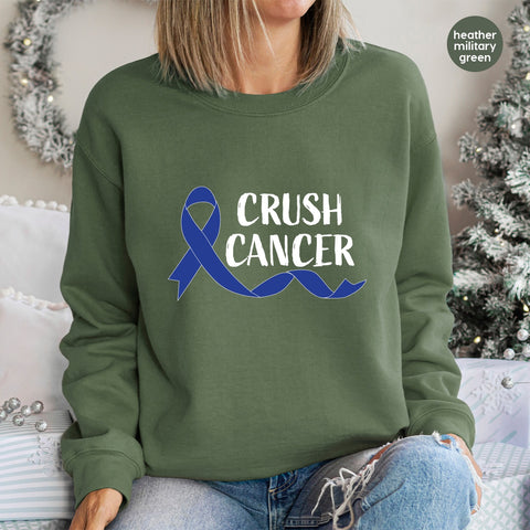 Crush Cancer Motivational DTF Transfer Ready To Press Shirt Design for Charity Events & Cancer Awareness Supporters