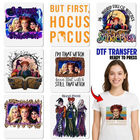 Funny Halloween Witchy Vibes DTF Transfer for Group Costume T-Shirt & Spooky Party Apparel - I Smell Children Retro Design