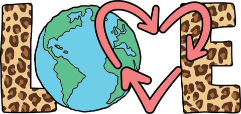 Leopard Letters Love Earth Day Shirts, Save The Planet Earth Day Gift, Love Earth Day Tee, Environmental Shirt, Love Planet Earth Gift Tee