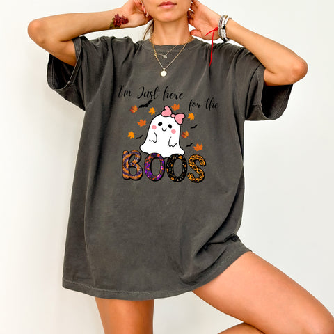 Cute Halloween Ghost DTF Transfer Iron-On for Family Shirts & Women’s Apparel - Ready to Press Fall Design
