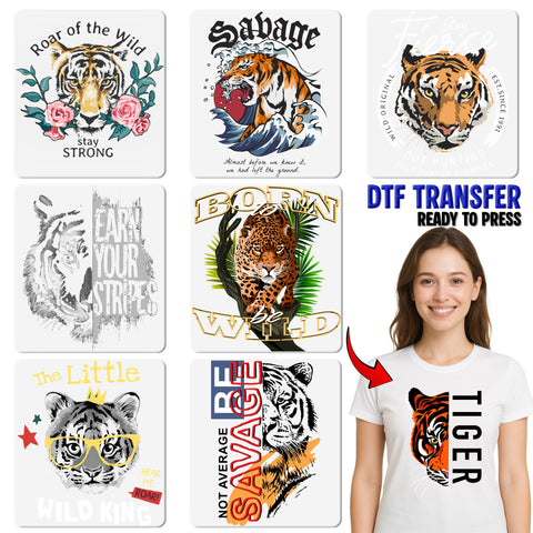 Beast Mode Tiger Edgy DTF Transfer for Gym Apparel - Motivational Fitness & Sports Team Iron-On