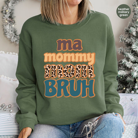 Trendy Funny Mom DTF Transfer with Leopard Print & Retro Style for Casual Apparel & Gifts
