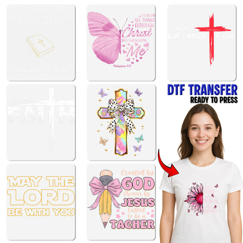 Easter HE IS RISEN DTF Transfer Ready To Press Minimalist Design Religious Symbolism Apparel for Christian Faith Shirts
