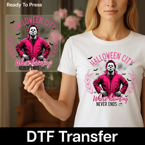 Funny Halloween Michael Myers Parody DTF Transfer Ready To Press Iron-On for T-Shirt or Sweatshirt