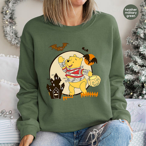Cute Cartoon Mummy Halloween DTF Transfer for Family Shirts Ready To Press Apparel Fun Trick or Treat Design