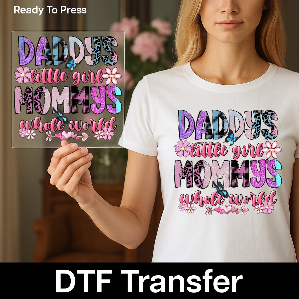 Cute & Fun Family Celebration DTF Transfer - Ready to Press Iron-On for Mom & Dad T-Shirts, Perfect for Birthdays & Mother's Day