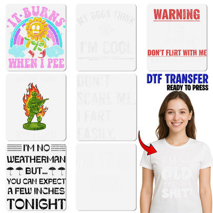 Funny Intelligence Test DTF Transfer for Party Apparel & Prank Lovers - Ready To Press Humorous Shirt Design Perfect for Social Gatherings