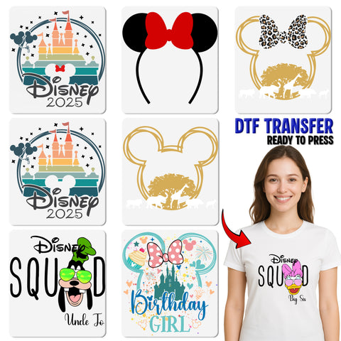 Cartoon Character DTF Transfer Ready To Press Funny Party Apparel for Teens and Adults Iron-On T-Shirt Design