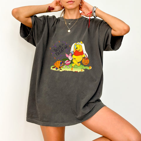 Cute Halloween Cartoon Characters DTF Transfer Trick or Treat Iron-On for Family Apparel & Kids T-Shirts