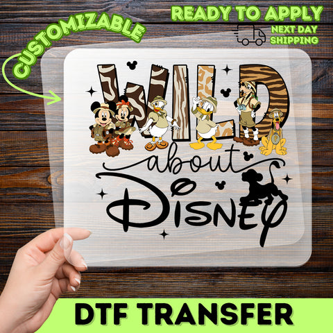 Adventure Cartoon Safari DTF Transfer Ready to Press Iron-On for Family Outings & Funny Group T-Shirts