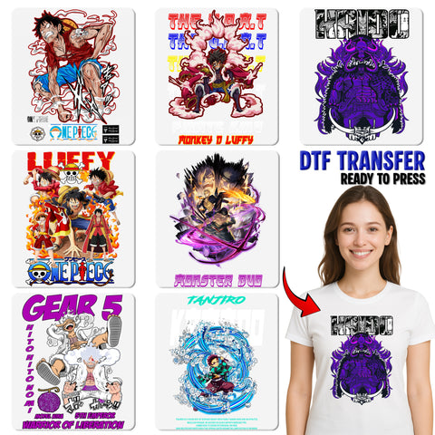 Anime Hero Character DTF Transfer for Anime Fans, Action Adventure Iron-On, Ready to Press T-Shirt Design for Geeks & Otaku Apparel