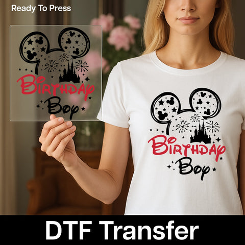 Playful Birthday Celebration DTF Transfer - Funny & Bold Iron-On for Group Party T-Shirts or Hoodies
