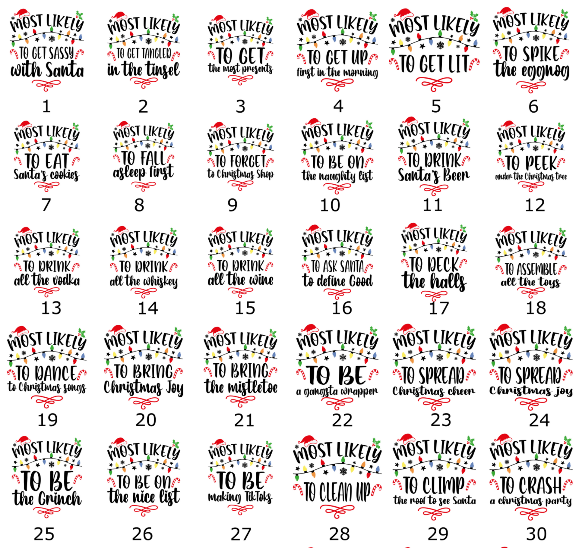 60 Quotes Most Likely Christmas Shirt, Christmas Funny Shirt, Christmas Custom Shirt, 2024 Most Likely To Shirts, Christmas Group Shirt