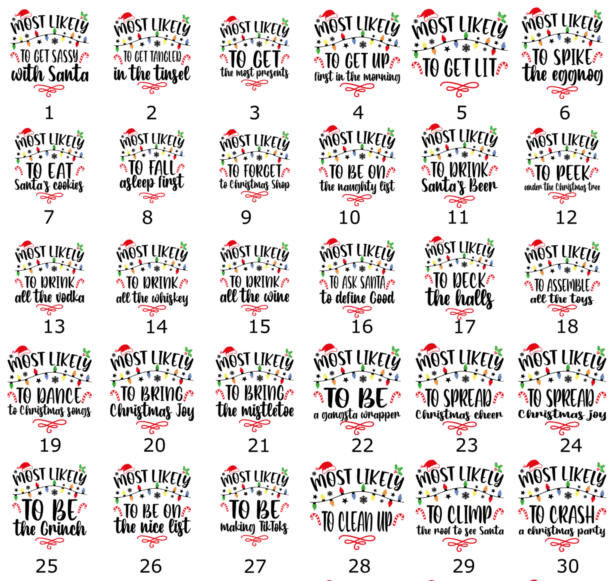 60 Quotes Most Likely Christmas Shirt, Christmas Funny Shirt, Christmas Custom Shirt, 2024 Most Likely To Shirts, Christmas Group Shirt