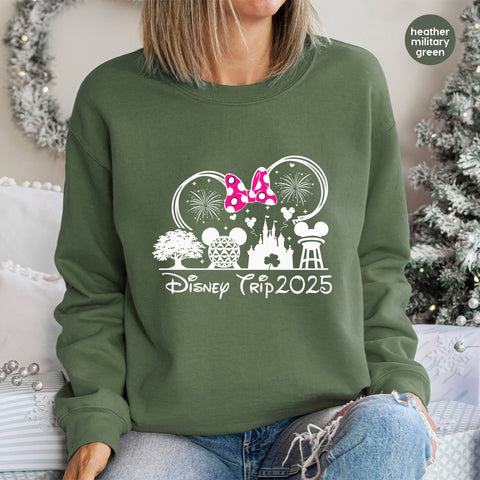 Family Vacation Disney 2025 DTF Transfer Cute Iron-On for Group Trip T-shirts & Apparel