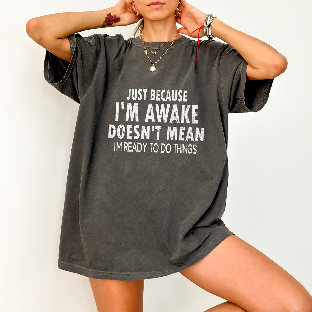 Sarcastic Apathy Morning Humor DTF Transfer, Ready To Press Iron-On T-Shirt Design for Coffee Lovers & Lazy Day Apparel