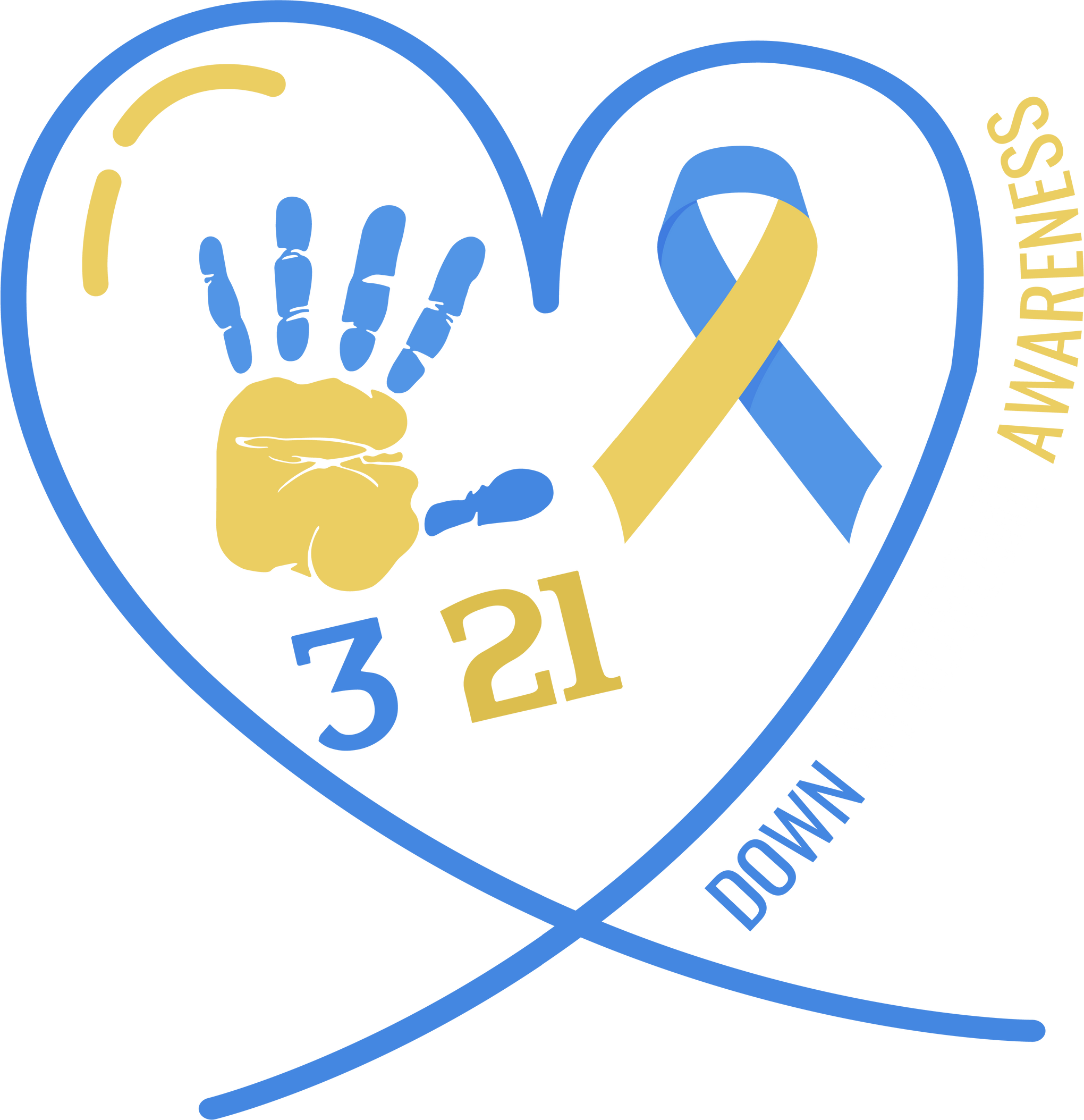 Down Syndrome Awareness Shirt, Blue And Yellow Ribbon Tee, T21 Down Syndrome Support Shirt, Down Syndrome Shirt, Down Right Perfect T21 Tee