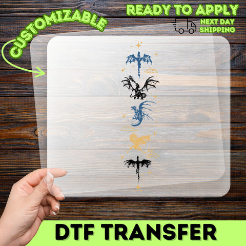 Magical Celestial Dragon DTF Transfer for Fantasy Enthusiasts Apparel Ready To Press Iron-On for Dungeons & Gamers