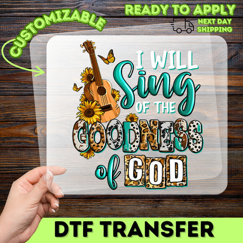 Faith & Music Boho Spiritual Acoustic Guitar DTF Transfer for Church Groups & Nature Music Lovers Shirt