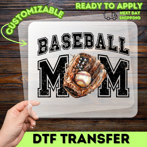 Ready To Press Baseball Glove & Ball DTF Transfer - Cute Realistic Sports Iron-On for Baseball Fans Apparel & Team Spirit Shirt