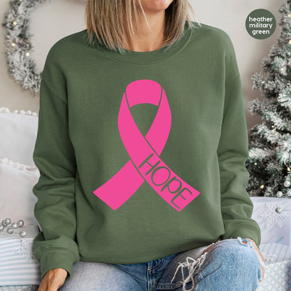 Pink Ribbon Breast Cancer Hope DTF Transfer - Ready To Press Inspirational Apparel for Awareness Events & Supporters