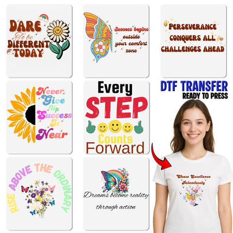 Boho Whimsical Floral Butterfly DTF Transfer for Women's Shirts & Apparel - Ready to Press Nature Lover Gift