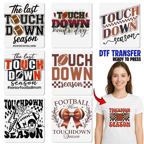 Cute Retro Game Day Football DTF Transfer for Trendy Tailgate Apparel & Sports Fan T-Shirts Ready To Press