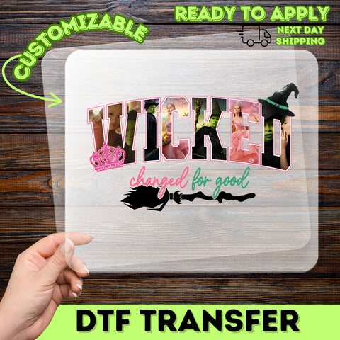 Wicked Musical Theater Inspired DTF Transfer for Cute Fantasy Tees & Apparel - Theater Night or Halloween Iron-On