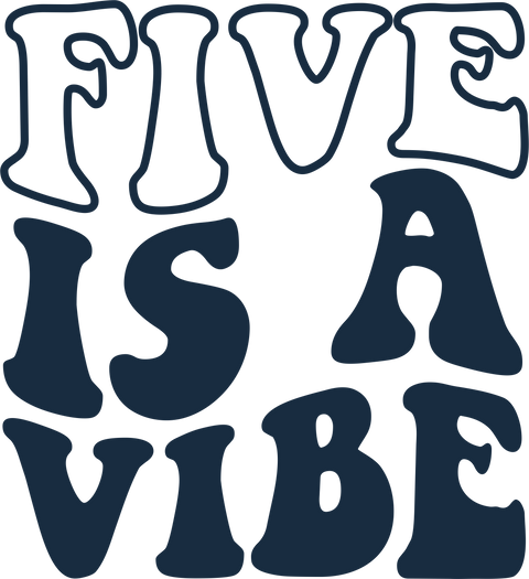 Five Is A Vibe Kids Birthday Shirt, 5th Birthday Toddler Shirt, Fifth Birthday Shirt, 5th Birthday Gift, Funny Fifth Year Birthday Shirt
